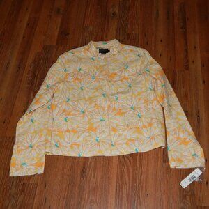 NEW Women's Size L PENDLETON Daisy Flower Print Blazer Suit Jacket Retails $159